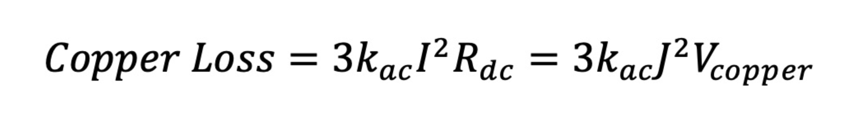 motor copper loss